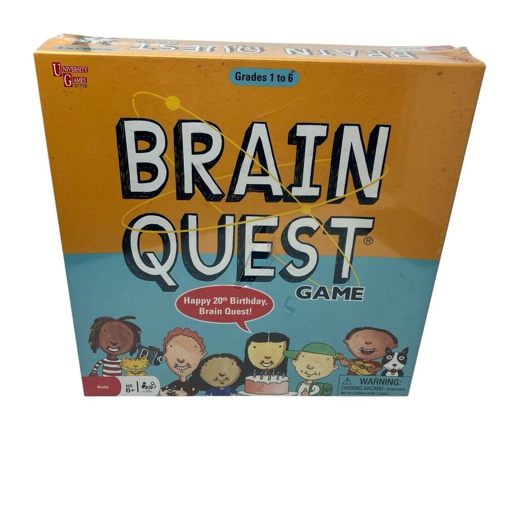 Brain Quest Board Game University Games Grades 1-6 20th Birthday Edition Sealed